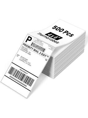 500 PCS Waterproof 4x6 Thermal Shipping Labels | Fanfold Address Stickers